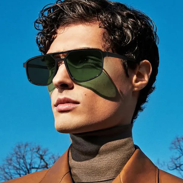 Gafas de Sol Vintage de Gran Tamaño con Montura Cuadrada Estilo Retro 2