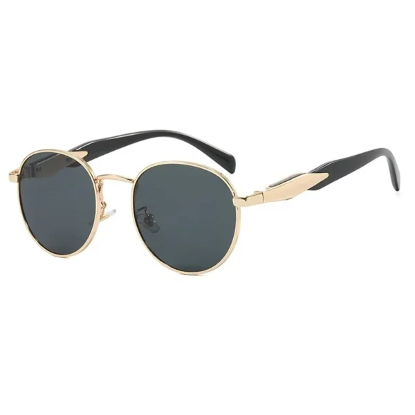 Gafas de sol redondas Vintage de Metal para mujer, gafas de sol Retro a la moda, gafas de sol de marca de diseñador Ins, gafas de moda para hombre UV400 4