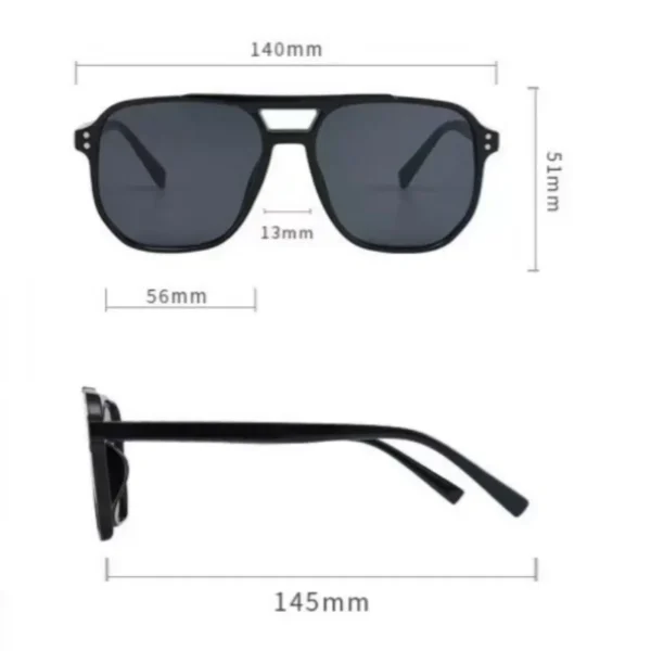 Gafas de Sol Geométricas con Montura Gruesa y Lentes Degradadas UV400 2