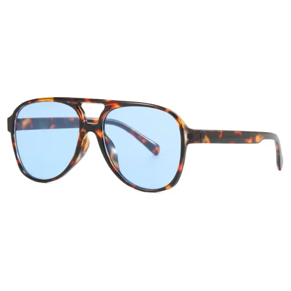 Gafas de sol aviador Vintage Doble puente - Estilo Moderno en Pasta. UV400 4