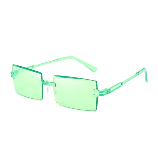 Gafas de Sol Cuadradas sin Montura con Lentes de Colores Gradiente y Protección UV400 3