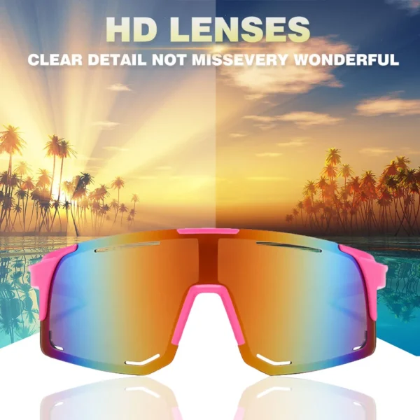 Gafas de Sol Deportivas Polarizadas con Protección UV400 y Diseño Antiviento 3