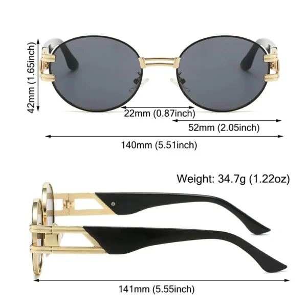Gafas de Sol Rectangulares de Montura Estrecha Estilo Minimalista con Protección UV400 2