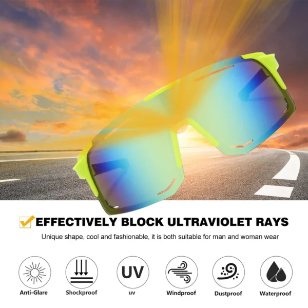 Gafas de Sol Deportivas Polarizadas con Protección UV400 y Diseño Antiviento 2