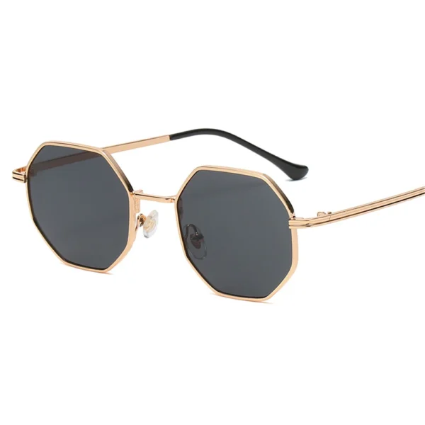 Gafas de Sol Geométricas con Montura Metálica Vintage y Lentes Degradadas UV400 1