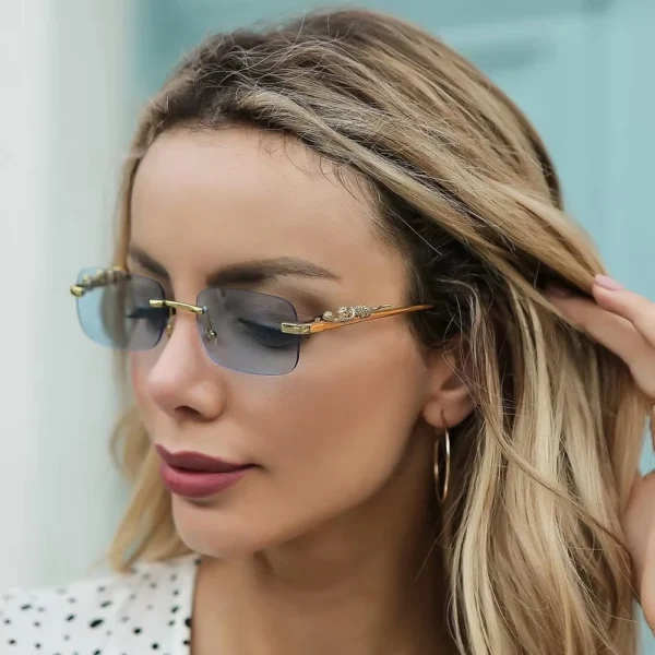 Gafas de Sol Retro Vintage - Detalle leopardo dorado. Protección UV400 4
