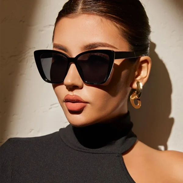 Gafas de Sol Estilo Ojo de Gato con Montura de Pasta y Lentes UV400 1