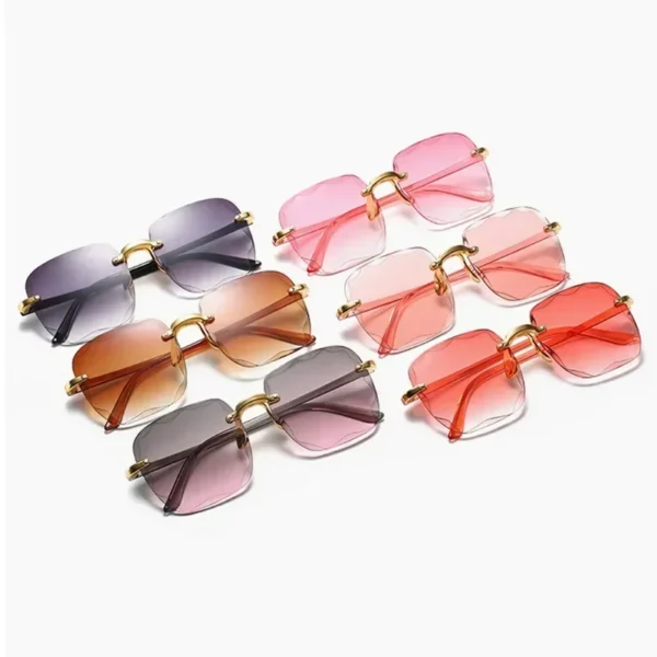Gafas de Sol Sin Montura Cuadradas - Estilo Pasarela UV400 2