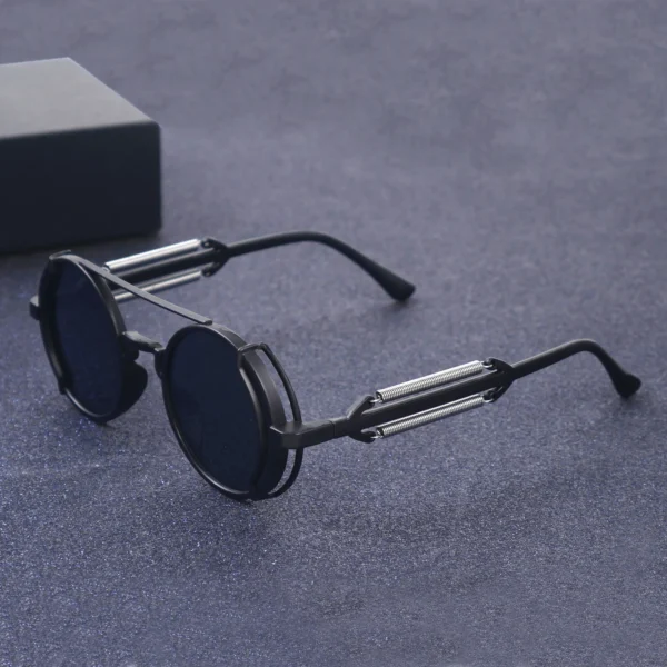 Gafas de Sol Góticas Redondas con Doble Patilla – Diseño Único y Protección UV400 1