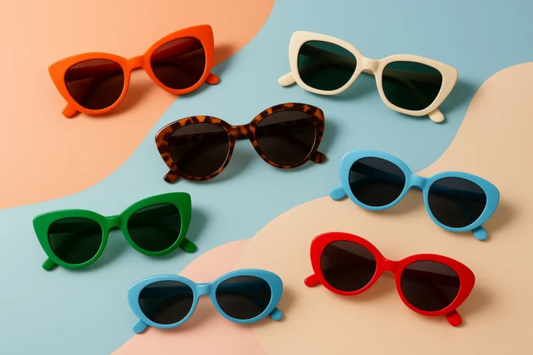 gafas de sol retro variadas en diferentes colores