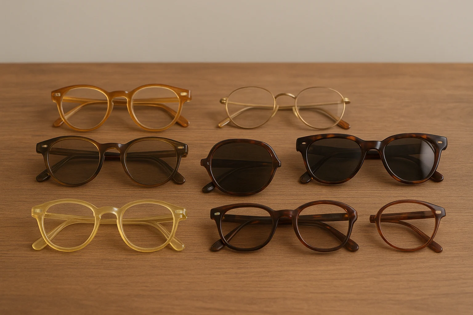 Gafas vintage en diferentes estilos y colores